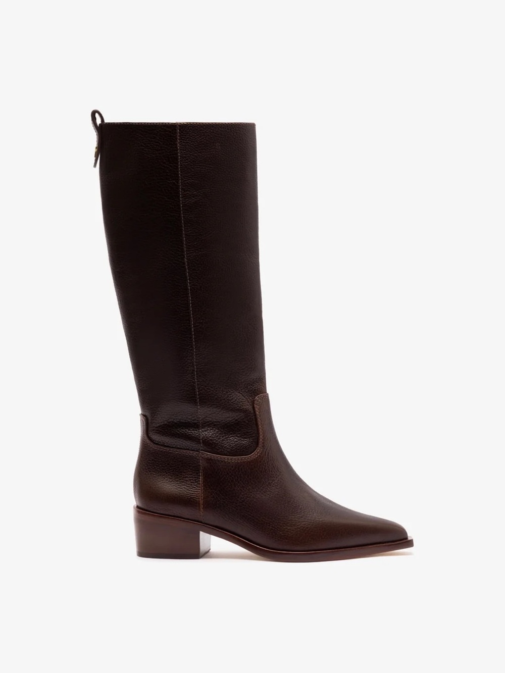Larroude Tall Leather Knee Boot - Dark Brown- New In Box, Never Worn